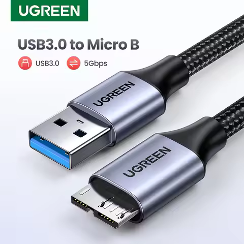 UGREEN Micro B Cable USB 3.0 3A Fast Charging 5Gbps Data Cable External HDD Cable USB Cord for Samsu