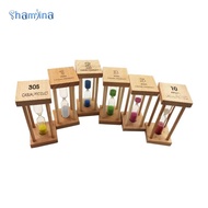 Shamjina 6Pcs Sand Timer Hourglass Timer 30S 1Min 120S 3Mins 5Min 10Mins Sandglass Timer for Yoga