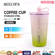 【local stock】MEECOPA Coffee Mug Vacuum Insulated Bottle Tumbler with Straw Stainless Steel Water Bot