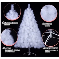 H&amp;H 4FT/ 5FT / 6FT / 8FT Pine Needle White Artificial Christmas Tree Xmas Trees