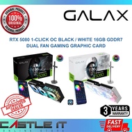 Galax GeForce RTX 5080 1-Click OC Black White 16GB GDDR7 Dual Fan Gaming Graphic Card