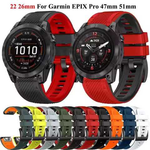 Quickfit Silicone Watch Strap For Garmin Instinct 2X Solar Watchband 26mm 22mm For Garmin Fenix 7 7X