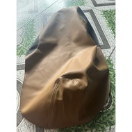 Genuine brown vinfast evo saddle leather and saddle cover