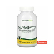 Naturesplus Natures Plus Calcium Magnesium Vit D3 with Vit K2 180 Tabs