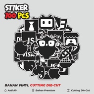 50 pcs Awesome Brands Font Stickers Cute Creative Decorations for Notebooks, Skateboards, hp