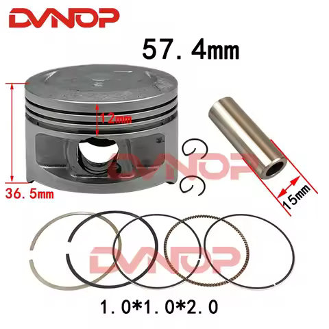 Motorcycle 57.4mm Piston 15mm Pin For Yamaha YBR125 TTR125 YB125Z XTZ125 Upgraded YBR150 YBR 150cc M