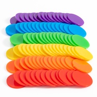 Plastic Chip Coin Teaching Aids Color Blank Small Disc Student Kindergarten Reward Coin Points Coin 
