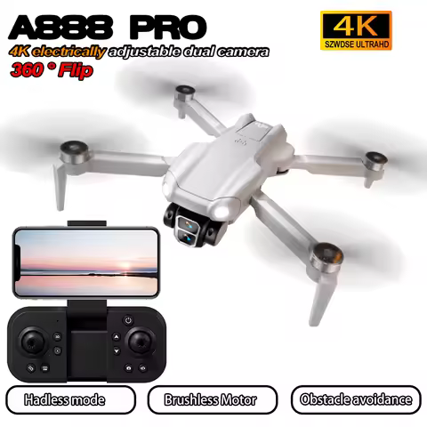 A888 PRO 4K Drone Profesional HD Aerial Photography Dual-Camera Brushless optical flow hover streaml