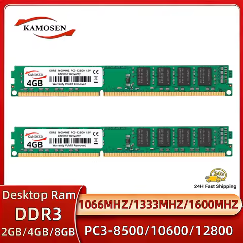 DDR3 4GB 2GB 8GB Desktop Memory 1066 1333 1600 MHZ PC3 8500 10600 12800U DDR3 240Pin 1.5V UDIMM Memo