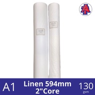 A1 594mm x 10M/25M Linen Paper Roll (2''core)/ Plotter Printing Linen Paper