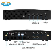 Partaker 4K Mini Pc Intel Core I9 9900T I7 9700F I5 9400F 6*Hdm Video