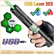 USB Green Laser Pointers 532nm Laser303 laser pen lamp High-Power Green laser USB Charge激光指示笔 Greenl