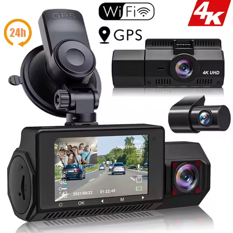 4K Dash Cam WiFi UHD 3840*2160P Car DVR For Car Surveillance Cameras Video Recorders Dashcam 24H Par