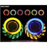 PROJECTOR AES 45 WAT DOUBLE ANGEL EYE MOTORCYCLE STANDARD LENS DE AES S1/7/8/9/SX PROJECTOR light hi