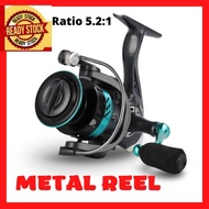 Mesin Pancing Ratio 5.2:1 DK1000 - DK7000 Metal Fishing Reel