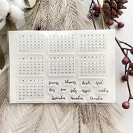 G45 Variety ️ H 41 42 Perpetual Calendar 3 Y D Seal Date Transparent Silicone Crystal Handbook