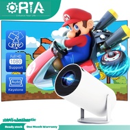 เครื่องฉาย ORIA Mini 1080P โปรเจคเตอร์ภาพยนตร์กลางแจ้งพกพาโปรเจคเตอร์ WiFi Full HD พร้อมลำโพงสำหรับห