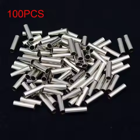 100pcs/Lot 1.0mm-2.8mm Sea Fishing Accessories Line Tube Copper Fishing Line Aluminum Crimp Sleeve C
