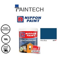 Nippon Weatherbond Paint Blue Color (Interior) Cat Dinding - 18L