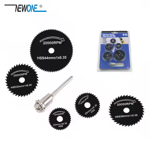 5Pcs HSS Saw Blades For Metal Dremel Rotary Tool Cutting Discs Wheel + 1 Mandrel For Proxxon Dremel 