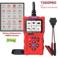 ⚙️JDiag 2-in-1 T300pro OBD2 Car Scanner + Battery Diagnostic Tool Car Diagnostic Troubleshooting Too