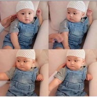 kopiah baby newborn - 3y / kopiah akikah / kopiah aqiqah baby boy / peci baby / songkok baby