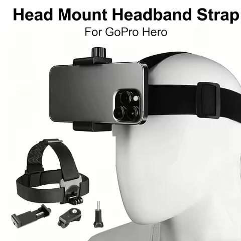 Head Mount Headband Strap Mobile Phone Holder Kit For GoPro Hero 13 12 11 10 9 8 7 AKASO SJCAM DJI A