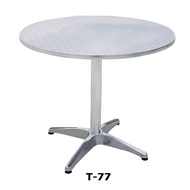 DAISO โต๊ะอลูมิเนียมหน้ากลม 80 ซม. ขา 4 แฉก รุ่น T-77