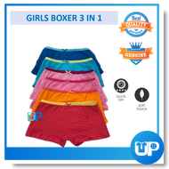 Kids Briefs Seluar Dalam Kanak-kanak Children Panties Underwear Sepender Budak Perempuan Junior Underwear 3IN1 @ KEDAI BAJU SEKOLAH UNIFORM PELANGI