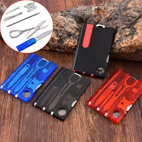 Swiss Tool Card All in One Screwdriver Kit 9 Piece Outdoor Multi Tool Emergency Survival Gear Multif