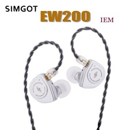 SIMGOT EW200 10mm SCP Diaphragm Dynamic Driver in-Ear Earphones with All Metal Body, Detachable 0.78