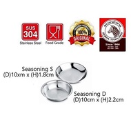 Zebra Thailand Seasoning Dish 10Cm Magic Hi Cr Sauce Plate Stainless Steel SUS-304 Seasoning Plate