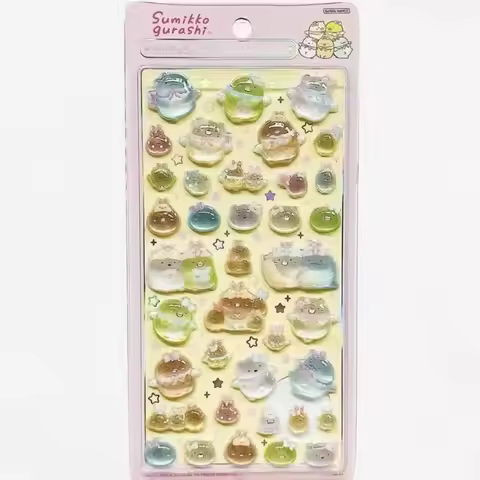 Cartoon Tamagotchi Stickers DIY Scrapbook Laptop Decal Bonbon Drop Seal Stickers Scrapbook Party Fav