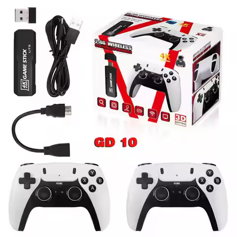 GD10 Plus 2.4g Wireless Controllers Family TV Video Games Console 64GB 30000+ Retro Games For Psp/n6