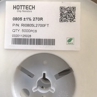 Combo of 100 0805 270R paste resistors, error 5%, resistor 270R paste resistor 271 smd
