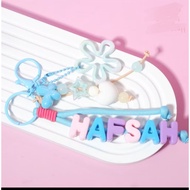GANTUNGAN BP - Custom Name Chubby Charm Bag | Name Keychain | Name Bag Hanger tumbler Hanger/