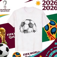 TW2026 World Cup Merchandise Football Print Parent-Child Suit T-Shirt Loose 260g Pure Cotton Short S