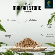 1KG Maifan Stone 3–6mm | Bonsai Succulent Cactus Soil Mix 麦饭石 多肉赤玉土