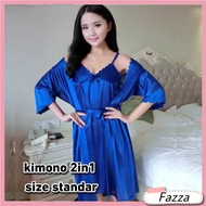 fazza22id set KIMONO 2in1 TRICOT STANDAR allsize / dress lingerie kimono 2in1 LD 100 CM