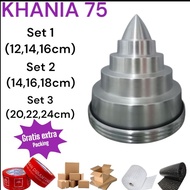 3-tier tumpeng mold made of 0.7 thick aluminum, rust-proof
