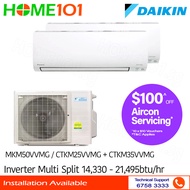 Daikin Inverter Multi-Split AirCon MKM50VVMG/CTKM25VVMG + CTKM35VVMG