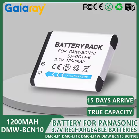 1200mAH DMW-BCN10 BCN10 DMW-BCN10E Battery For Panasonic Lumix DMC-LF1 DMC-LF1K DMC-LF1W DMW BCN10 B