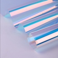 Colorful glass film, rainbow laser paper, iridescent sticker, color changing transparent rainbow fil