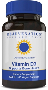 Rejuvenation Therapeutics Vitamin D3 4000IU - Supports Bone Health (60 Vegan Capsules)
