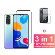Xiaomi Redmi Note 11 11s Pro Tempered Glass Full Cover Screen Protector For Xiaomi Redmi Note 10 5G 10s Red Mi 11T 10 9T 9 Pro Screen Protector with Camera Lens Protector