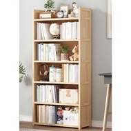 FUNBAMBOO Open Shelf Bookcase,Many Tier Open Shelves Tower Rack with Door,independent storage rack