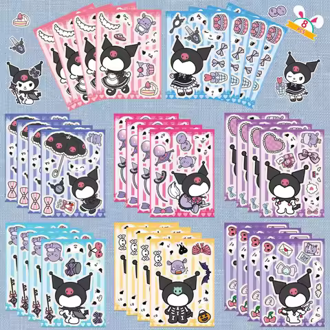 Hello Kitty Puzzle Stickers, Interactive Creative Waterproof Planner Stickers