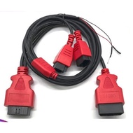 For Autel OBD2 Female to 12+8 Pin Chrysler Dodge Jeep Diagnostic Adapter Cable - Straight Connector 