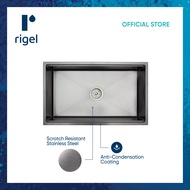 [Pre-order] RIGEL Kitchen Bundle - Scratch Resistance Kitchen sink R-SNK654521SB-LINEN with Kitchen Pull-out Faucet Mixer Tap - Delivery in End Jan - Early Feb [Bulky]