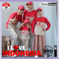 MERAH August 17th Independence Day T-shirt, August Couple Uniform SM28 Red Coksu